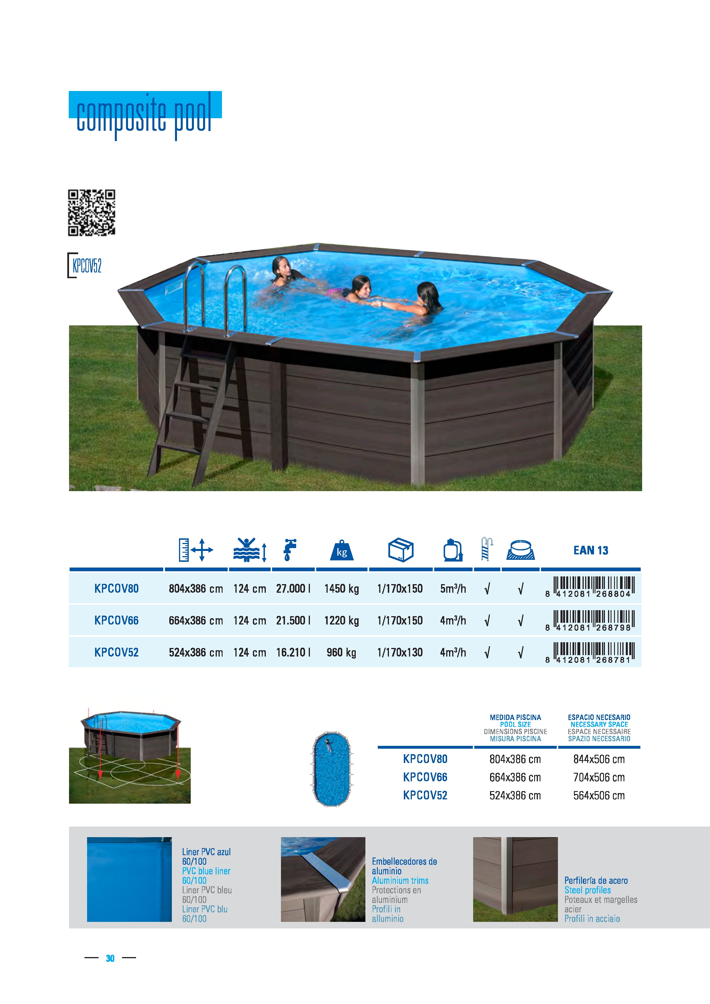 piscina de composite oval